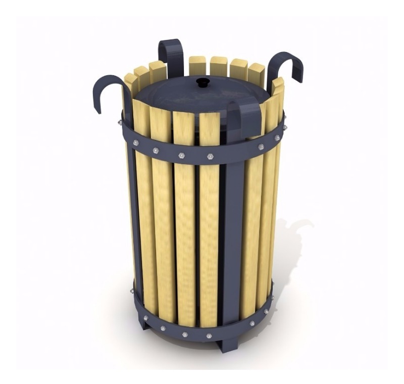 Ahşap Dış Mekan Çöp Kutusu -DMK-120 C