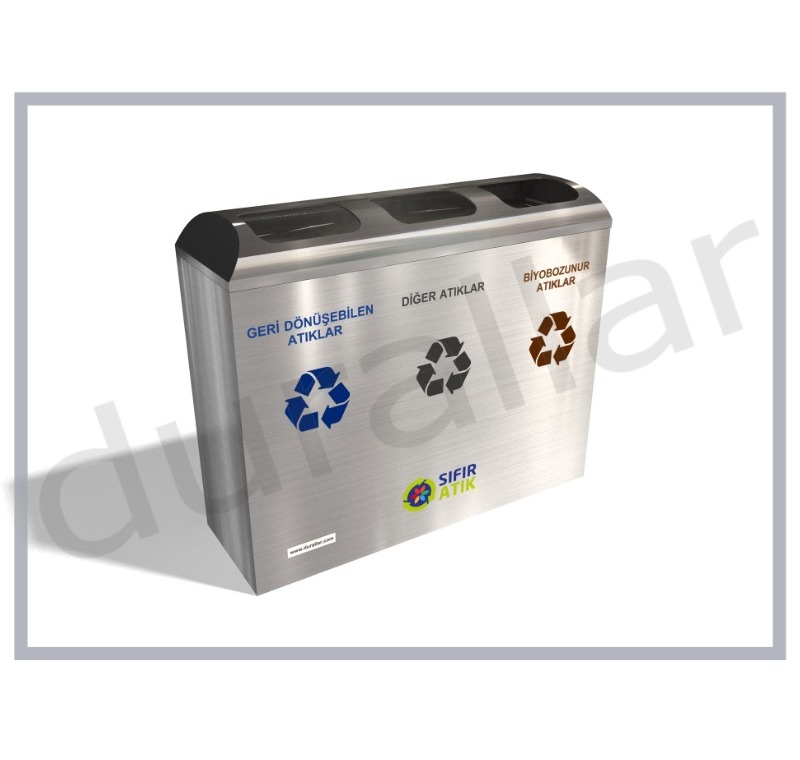 3 lü Plastik Atık Kutusu -GDK-3094