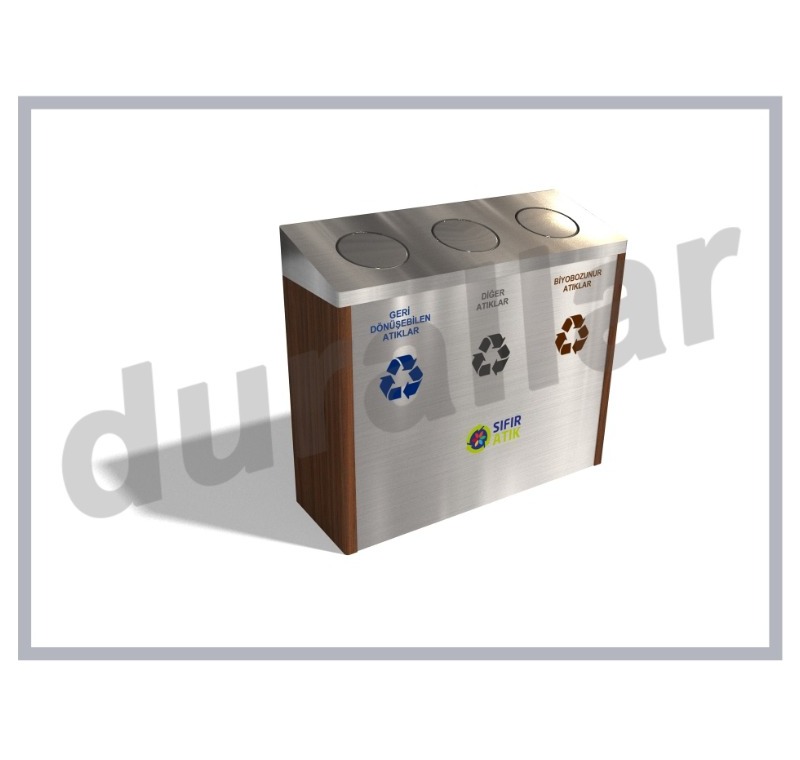 3 lü Cam Atık Kutusu -GDK-3098