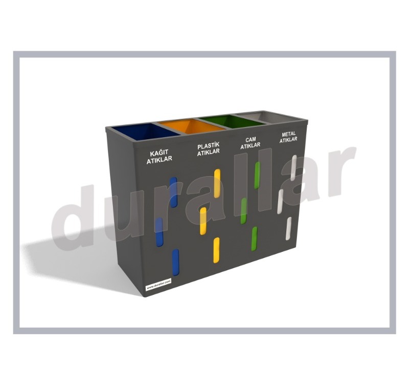 4 lü Sıfır Atık Çöp Kovaları -GDK-4040