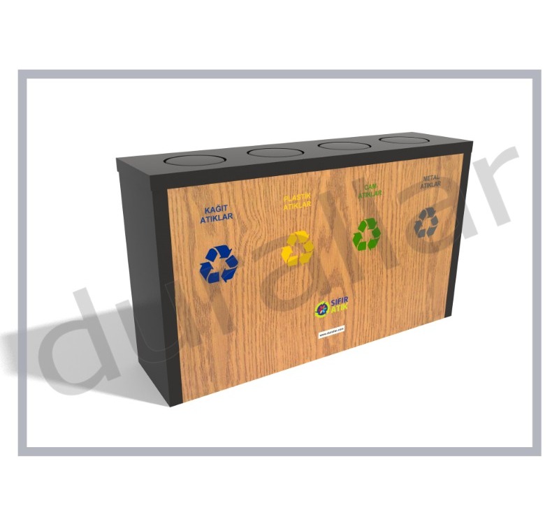 4 lü sıfır atık ünitesi -GDK-4086