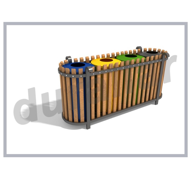 4 lü Sıfır Atık Kutuları Bahçe Tipi -GDK-4047
